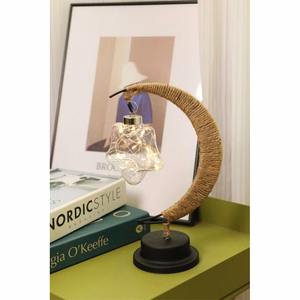 Stalo lempa prie lovos Twirl žvaigždė Art Deco (versija 3) EID