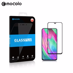 Mocolo 3D 9H Full Glue grūdintas apsauginis ekrano stiklas, skirtas Samsung Galaxy A40, juodu rėmeliu