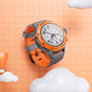 Hoco Y107 vaikiškas išmanusis laikrodis 1,28" 4G GPS su skambučio funkcija, oranžinis