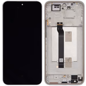 Ekranas skirtas Xiaomi Redmi Note 15 Pro 5G su rėmeliu / Titanium / (Service Pack)