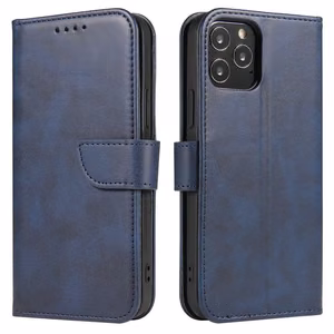 Magnetinis Dėklas elegantiškas atverčiamas dėklas su stovo funkcija Xiaomi Redmi Note 11 Pro+ 5G (China) / 11 Pro 5G (China) / Mi11i HyperCharge / POCO X4 NFC mėlynas