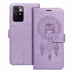 MEZZO knygos tipo dėklas telefonui XIAOMI Redmi 10 / 10 2022 su sapnų gaudykle, violetinis