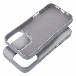 Чехол для iPhone 16 Pro силиконовый Mag Cover совместимый с MagSafe (большое отверстие) титановый