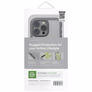 Uniq Combat Active Magclick įkrovimo dėklas iPhone 16 Pro - pilkas