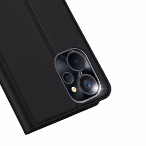 Dux Ducis Skin Pro dėklas Realme 10 5G / Realme 9i 5G atverčiamas kortelių dėklas su stovu – juodas