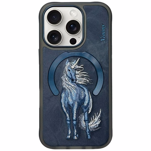 Nimmy Magnetinis fantazijos gyvūnas dėklas telefonui iPhone 16 Pro Max - mėlynas