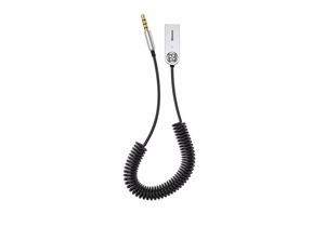 AUX Bluetooth laisvų rankų imtuvas Baseus BA01 juodas CABA01-01