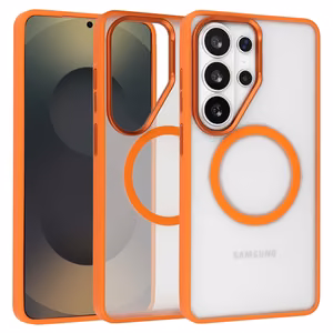 Liavec Soft Case Metal Frame для Samsung Galaxy S26 Ultra оранжевый