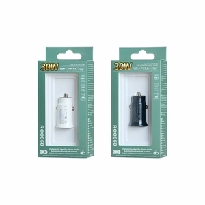 Automobilinis įkroviklis Remax RCC358 30W USB-C/USB-A juodas