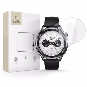 Tech-Protect Glass Fit+ 2-pack grūdintas stiklas Xiaomi Watch S4 - skaidrus