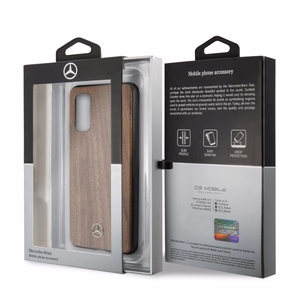 Mercedes Wood Line Walnut dėklas telefonui Samsung Galaxy S20 – rudos spalvos