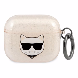 Karl Lagerfeld Glitter Choupette чехол для AirPods 3 - золотой
