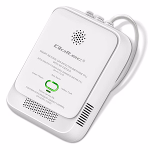Qoltec 52651 gamtinių dujų nuotėkio daviklis | CH4 detektorius | NG | Tuya | Wi-Fi | 85dB signalizacija | LED
