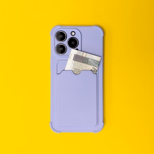 Card Armor dėklas maišelis iPhone XS Max kortelės piniginė silikoninis šarvas oro pagalvė - rožinė