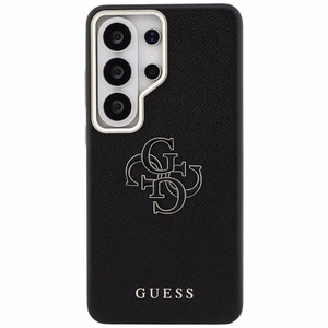 Guess чехол Grained Big 4G Metal Logo для Samsung Galaxy S26 Ultra чёрный