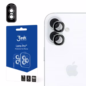 Защита камеры 3mk Lens Protection с зелёной рамкой для iPhone 16 / 16 Plus