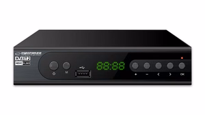 Esperanza EV106P skaitmeninis DVB-T2 H.265/HEVC imtuvas, juodas