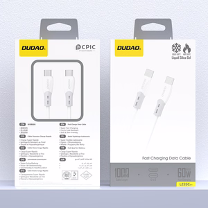 Кабель Dudao L25SC USB-C (Type-C) - USB-C (Type-C), 60W, 1м
