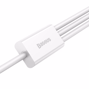 USB кабель 3в1 Baseus Superior Series, USB на micro USB / USB-C / Lightning, 3.5A, 1.5м (белый)