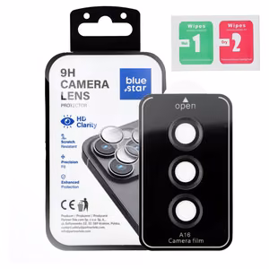Защита объектива камеры BLUE STAR Easy Install SAMSUNG A16, черная