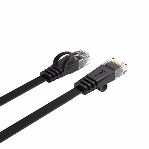 Orico PUG-C7B CAT7 10Gbps RJ45 Ethernet tinklo kabelis internetinis LAN plokščias 10m - juodas
