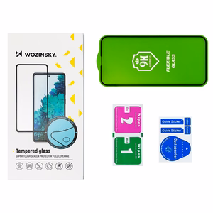 Wozinsky Pilnas dangtis Flexi Nano stiklo plėvelė grūdintas stiklas su rėmeliu Xiaomi Poco M4 Pro 5G skaidrus