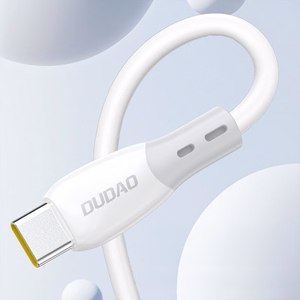 Dudao L25SX 30W USB-C - Lightning Cable with Soft Silicone Braid 2m - White