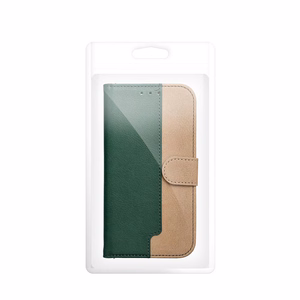 Чехол-книжка для iPhone 17 / 18 Split Book зеленый и золотой
