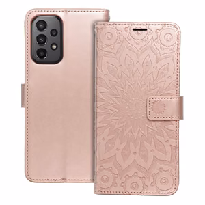 MEZZO Book case for Samsung A23 5G mandala rose gold