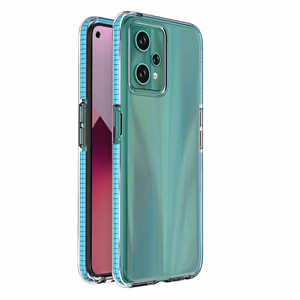 Spring dėklas Realme 9 Pro silikoninis dangtelis su rėmeliu šviesiai mėlynas