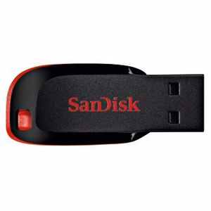 SanDisk Cruzer Blade USB atmintukas 32 GB USB A tipo 2.0 Juoda, Raudona
