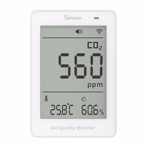 Sonoff AirGuard CO2 SAWF-08P WiFi LCD oro kokybės matuoklis