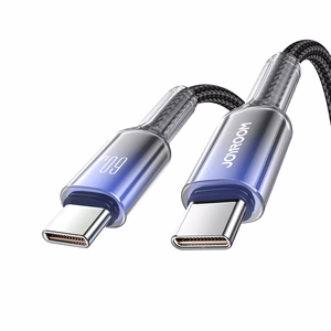 Кабель Joyroom S-A42 Crystal-Clear Series 60W USB-C - USB-C 1,2 м - чёрный