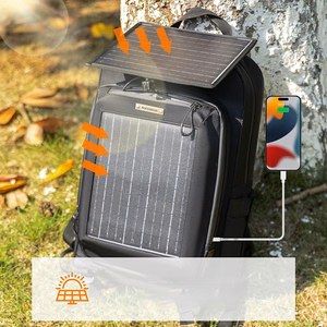 Rockbros H51 Cycling Backpack with Solar Panel - Black