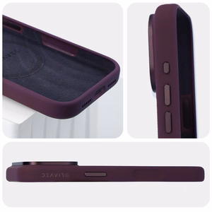 Liavec Silky dėklas su metaliniu kameros rėmeliu, skirtas iPhone 18 Pro Max/17 Pro Max, violetinis