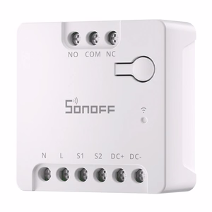 SONOFF MINI-D išmanusis Wi-Fi Matter jungiklis (AC/DC 12-48V, sausasis kontaktas)