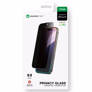 AmazingThing Titan Privacy Glass privatumo grūdintas stiklas iPhone 16