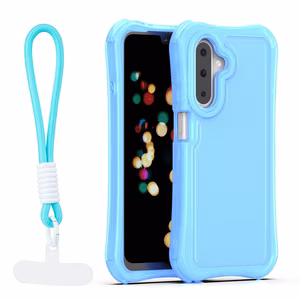 Safepop dėklas su dirželiu skirtas Samsung Galaxy A17 4G / A17 5G / A26 5G mėlynas
