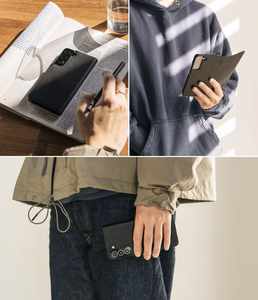 Ringke Folio Signature Flip кожаный чехол для Samsung Galaxy S22+ (S22 Plus) Чёрный