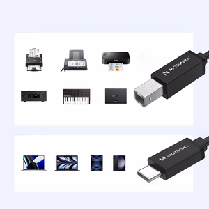 Wozinsky WKDDY2S Кабель USB-B - USB-C 2m - чёрный