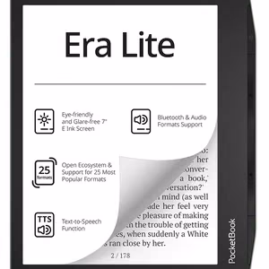 PocketBook Era Lite 710 – 7-inch Wi-Fi e-book reader, 16 GB, Stone Green