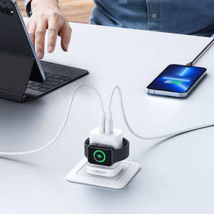 Phone charger VEGER USB A + Typ C + wireless charger compatible with Apple Watch PD QC3.0 3A 25W W002E white