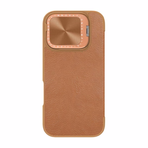 Nillkin Qin Prop odinis dėklas iPhone 16 (rudas)