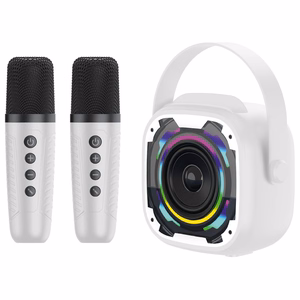 Blavec nešiojamas Bluetooth garsiakalbis WS-08 Karaoke Idol – 8W su 2 mikrofonais (WS08-2MW) baltas