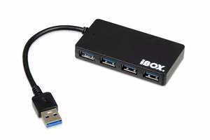 iBox IUH3F56 šakotuvas USB 3.2 Gen 1 (3.1 Gen 1) Type-A 5000 Mbit/s Juodas