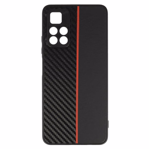 Tel Protect CARBON чехол для Xiaomi Redmi Note 11 5G/Note 11S 5G/Poco M4 Pro 5G чёрный с красной полосой
