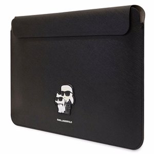 Karl Lagerfeld Saffiano Karl&Choupette dėklas 14" nešiojamam kompiuteriui - juodas