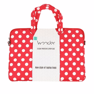 Wonder Briefcase Laptop 13-14 inches red polka-dot