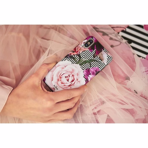 Puro Glam Geo Flowers Pink Peonies dėklas, skirtas iPhone XS Max