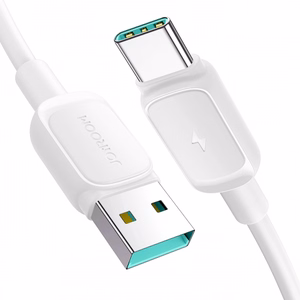 Joyroom Multi-Color Series A14 USB-A / USB-C 3A кабель 1.2m - белый